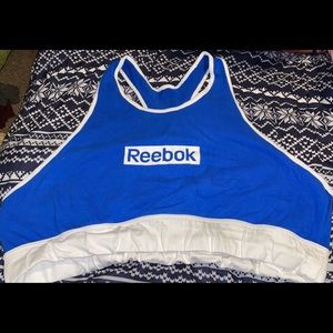 Blue Reebok sports bra